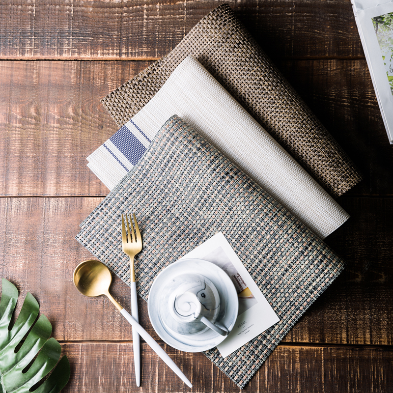 Table Mat Pvc Western Dining Steak Nordic Ins home greaseproof waterproof Large size Insured with Dining Mat Plate Mat
