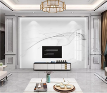 TV background wall tile 2021 New light luxury modern simple rock slab marble living room shape Film and Television Wall