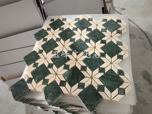 Нефритовый натуральный камень мрамор Дахуа зеленый бассейн мозаичный фон фон стены скандинавская синика кирпичи