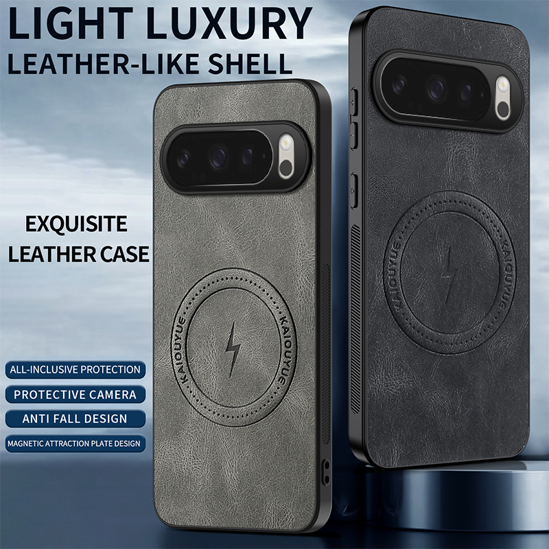 Suitable for Google Pixel 10Pro XL Phone Case, Retro Nappa Pattern, Magnetic, Simple Business Style, Pixel 9Pro/9A/8A/7A/6A, Personalized Creative Anti-Fall Protective Cover, Trendy for Men and Women
