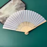 Семидюймовый веер из цветной бумаги, пустой веер, складной веер, веер из белой бумаги, живопись, белый веер, студенческий веер для практики каллиграфии и рисования, живопись своими руками
