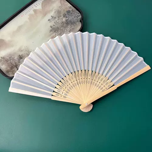 Семидюймовый веер из цветной бумаги, пустой веер, складной веер, веер из белой бумаги, живопись, белый веер, студенческий веер для практики каллиграфии и рисования, живопись своими руками