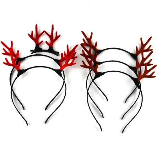 Рождественские рога Hoop Hoop Трехмерные рога обнажены, чтобы продавать милые рога, зажим для волос, маленький оленя, мастерство туристическое мастерство