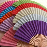 Семидюймовый веер из цветной бумаги, пустой веер, складной веер, веер из белой бумаги, живопись, белый веер, студенческий веер для практики каллиграфии и рисования, живопись своими руками