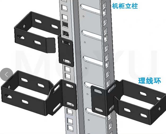 Fiber Optic Rings Metal Cable Managers Hubs Cable Ties Suitable for All Cabinets