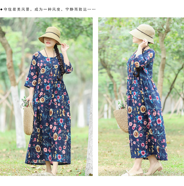 Robe femme en Coton et lin - Ref 3328623 Image 39