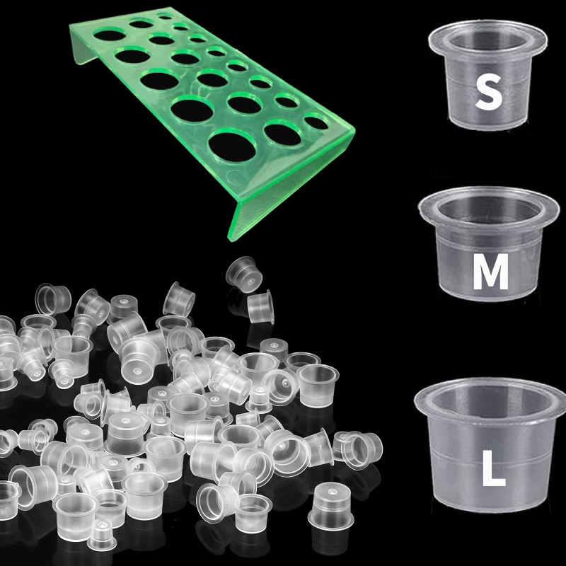 19-Hole Pigment Cup Holder Set, Large, Medium, and Small Tattoo Pigment Ink Cups, Tattoo Pigment Equipment Supplies, Cross-Border 19-Hole Pigment Cup Holder Set, Large, Medium, and Small Tattoo Pigment Ink Cups, Tattoo Pigment Equipment Supplies, Cross-Border