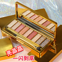 8 Colors Diamond Eye Shadow Super Pink Pearl Waterproof Small Pan Portable Net Red with Bling Flash Eye Shadow Discs of Superfire