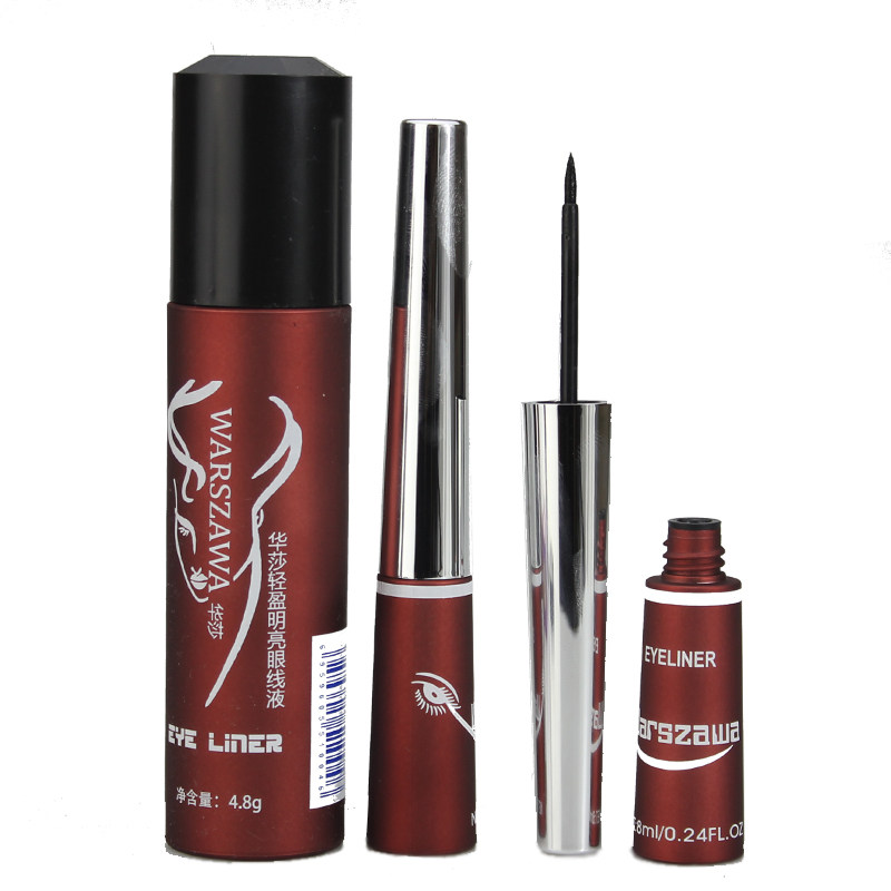 Huasha ce2 light and bright eyeliner 4 8g black hard head soft brush Long-lasting quick-drying ultra-fine non-halo makeup