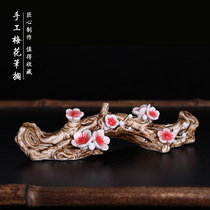 Brush pen pen Four Treasures calligraphy Chinese painting handmade plum blossom pen stand