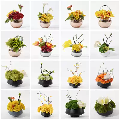 Nordic light luxury simulation green plant floral decoration Modern indoor hotel model room negotiation area decoration bonsai planting