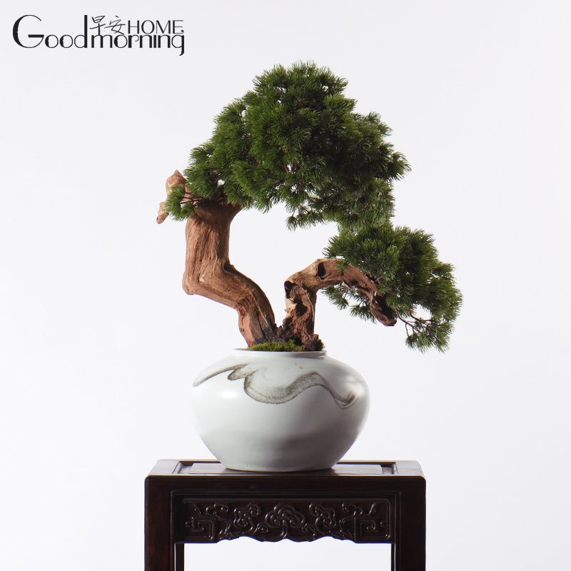 New Chinese Hyun Guan Pendulum with Greeting Guest Loose Tabletop Decoration Pine-like Plate House Clubhouse Hotel Lobby Front Office Artwork