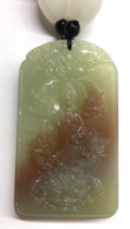 River Mo Jade Tong Guanyin Brand Pretty Qin 3 8*6 8cm with River Mo Jade Chain