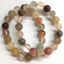 Natural crystal crystal rabbit hair Crystal natural crystal hand beads 1cm diameter beads