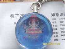 (Italian) E six-character Daming mantra four-arm Guanyin Crystal curse wheel pendant Buddhist supplies town house evil spirits
