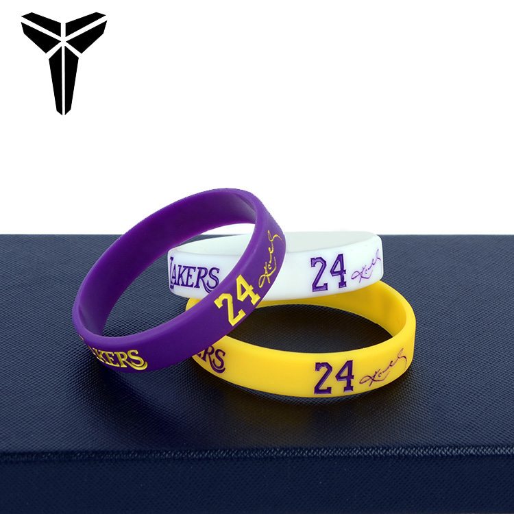 Sports bracelet Silicone bracelet Star Lakers Kobe bracelet 24 bracelet can be customized wrist protection basketball supplies