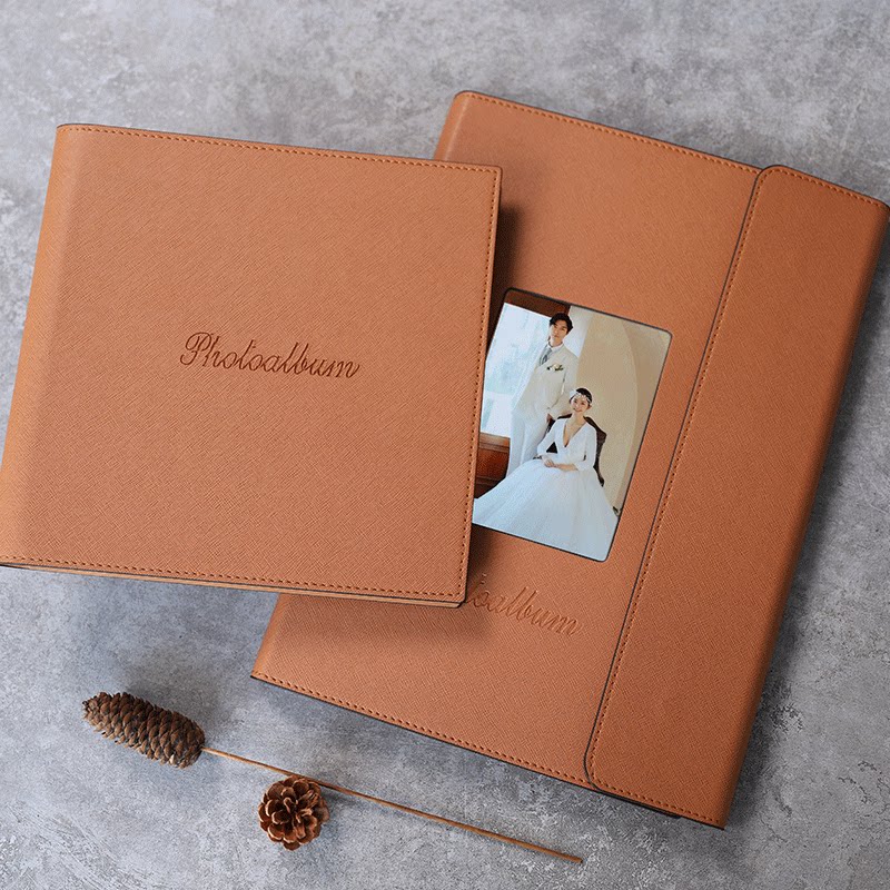 High-end photo studio knot wedding photo book flushing high-definition leather commemorative book flushing custom intensive book production