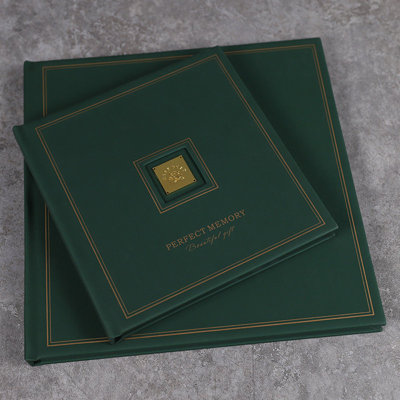 Wedding photo intensive book wedding photo book custom square green wedding photo photo studio high-end special production