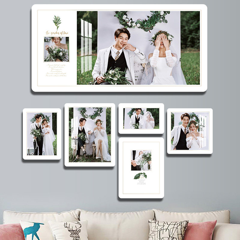 Wedding Dress Photo Photo Frame Enlargement Hanging Wall Swing Table Make 48 Inch Large Frame Combined Wall Bedroom Wedding Photo Custom Suits