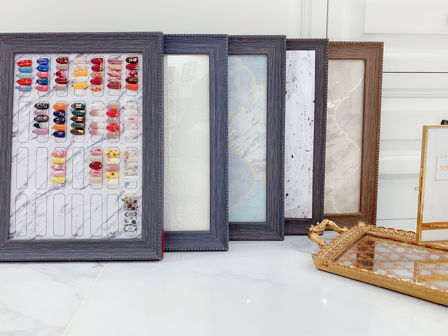 Dụng cụ làm móng Hiển thị hộp Nail Swatches Nail Art Display Board Nail Ba Lan Keo Swatch Hiển thị khung - Công cụ Nail cọ bản nail