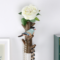 Creative animal hook retro coat key rack bird branch practical decorative entrance storage wall hanging on the wall