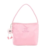 Нейлоновая сумка через плечо, розовая дизайнерская небольшая сумка, свежая летняя сумка подмышку, тренд сезона, коллекция 2023