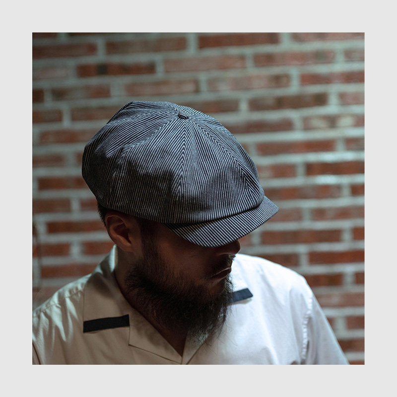 NON STOCK American retro beret herringbone woolen octagonal hat dome painter hat men and women casual hat