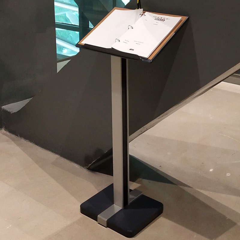 Metal dining room menu display stand simple display stand loose-leaf contract document public sign information stand stand vertical