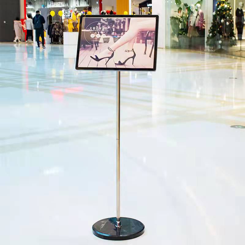 Simple a3 stainless steel display stand a4 small billboard aluminum alloy metal water sign vertical hotel guide sign