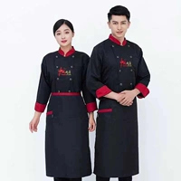 Черный лонгслив, фартук