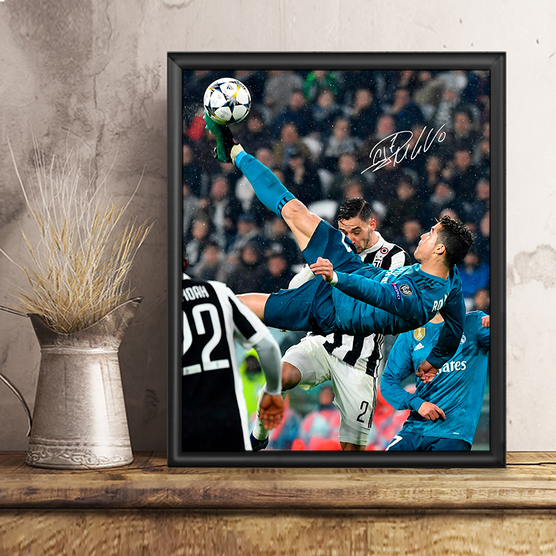 Real Madrid Cristiano Ronaldo Signature Photo with a Stunning Goal, Football Star Photo Frame, Tabletop Display, Wall Art, Souvenir, Merchandise, Poster, Figurine Real Madrid Cristiano Ronaldo Signature Photo with a Stunning Goal, Football Star Photo Frame, Tabletop Display, Wall Art, Souvenir, Merchandise, Poster, Figurine