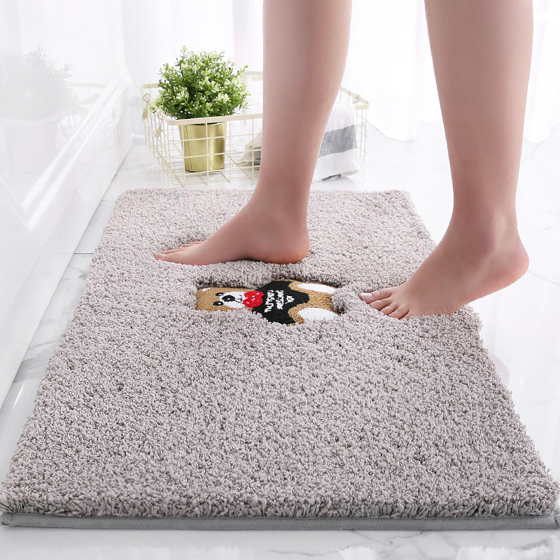 Bathroom non-slip mat bathroom door absorbent floor mat toilet door carpet toilet bathroom household foot mat
