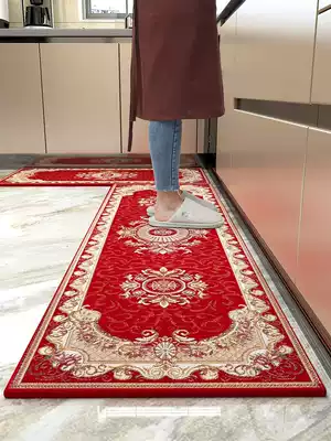 Kitchen floor mat absorbent oil-absorbing non-slip oil-proof waterproof foot mat long strip household entrance mat carpet doormat doormat