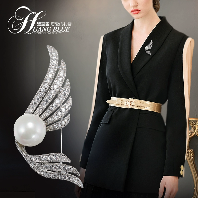 Thời trang Hàn Quốc Thanh lịch Thiết kế ban đầu Sản phẩm mới Trâm cài áo nữ Angel Wing Pin Suit Áo khoác Quà tặng kỳ nghỉ - Trâm cài