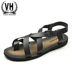 Mùa hè phiên bản Hàn Quốc của xu hướng giày da nam thời trang thoáng khí - Sandal giày tây nam đẹp Sandal
