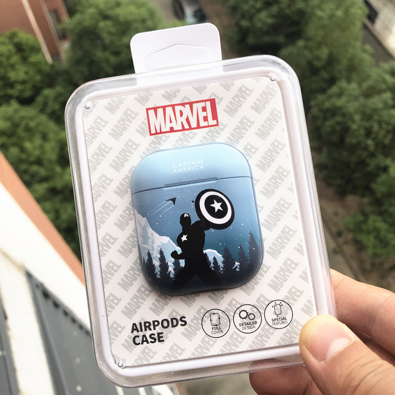 South Korea MARVEL Iron Man applies Apple AirPods protective sleeve 2 generation wireless charging Bluetooth headphone hardshell