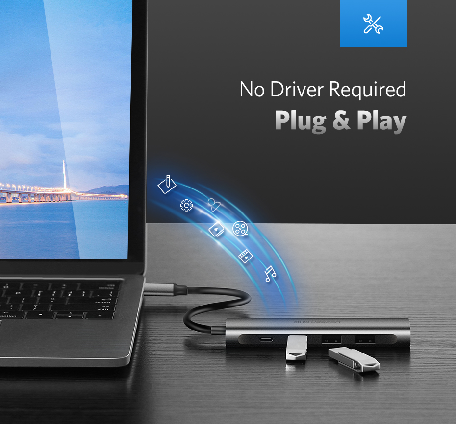 USB-хаб ugreen usb c hub usb-c to 3.0 hub hdmi thunderbolt 3 adapter USB-хаб ugreen usb c hub usb-c to 3.0 hub hdmi thunderbolt 3 adapter