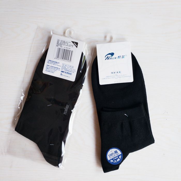 Vớ nam Nair vớ cotton mỏng 100% cotton cotton cotton khử mùi vớ mùa hè tất noel