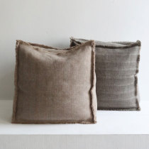 Yi Cai machine washable wild luxury wabi-sabi style linen square lazy sofa bay window cushion pouf bean bag coffee table footrest