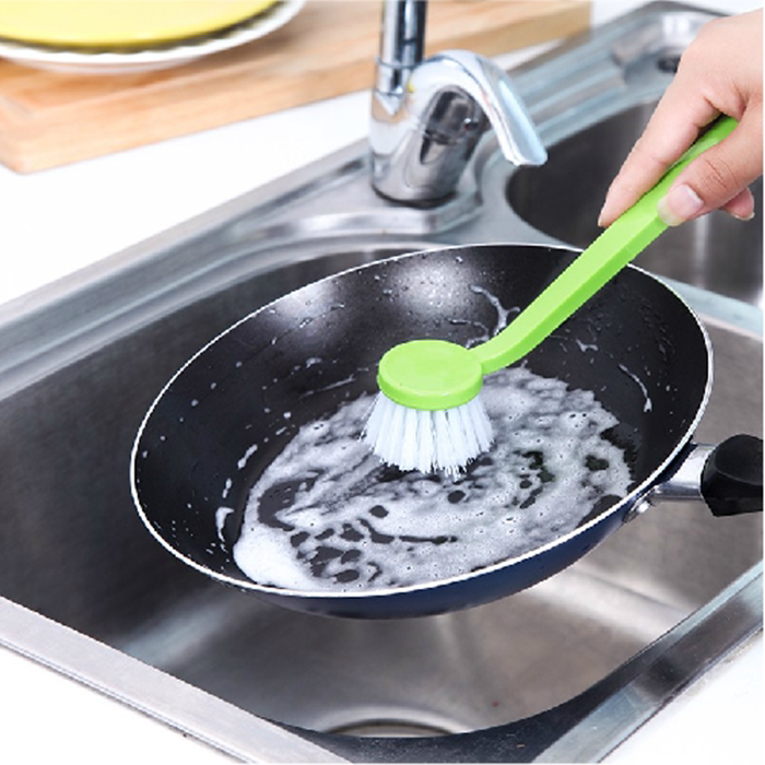 Household goods department store kitchen long handle pot brush artifact non-stick oil washing dishes washing pot decontamination stove brush cleaning brush