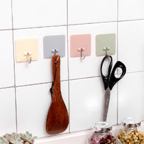 Creative home plain square nail-free strong viscose adhesive hook kitchen wall no trace adhesive hook bathroom door rear sticky hook