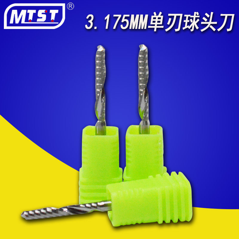 3 175 4 6mm imported material single edge ball end milling cutter head acrylic PVC MDF CNC engraving machine tool