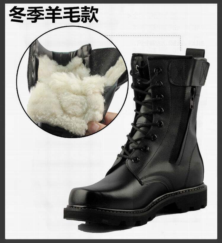 Boots militaires en Première couche de cuir - Ref 1397889 Image 63