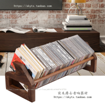 Jazz 48 solid wood CD rack North American black walnut disc storage sound elements countertop disc placement mortise and tenon