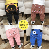 Baby Harun pants large pp pants spring autumn boy girl baby spring pure cotton slim fit pants 0-1 years old outside wearing spring clothes 3
