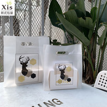 Nordic minimalist antlers light luxury decorative plastic tote bag bakery takeaway bag bread mask tote bag