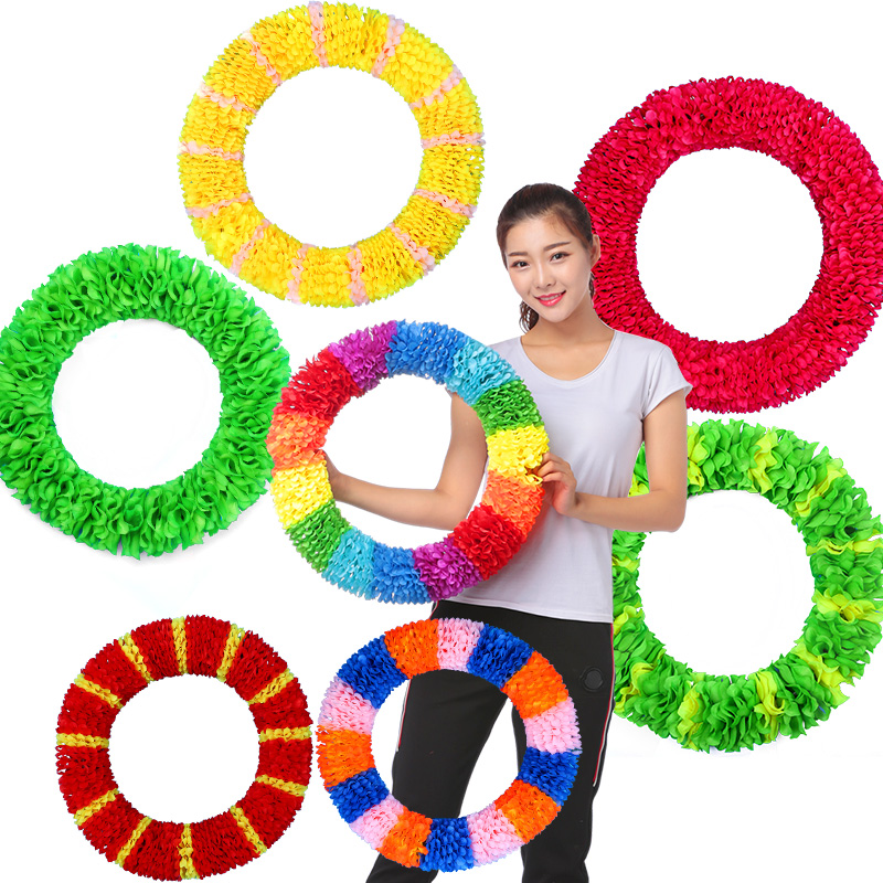Gymnastics Flower Tour Opening Ceremony Opening Entrance Props Flower Ring Kindergarten Early Playground Equipment Playground PROP WIRE FLOWER RINGS