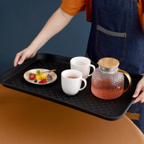 Simple independent thickening household rectangular tray plastic creative solid color storage tray fruit tray cake bread tray