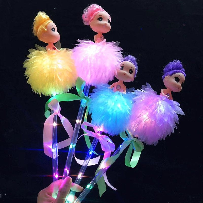 Net red new fairy stick flash magic stick fan doll Bobo ball stall night market creative luminous toys