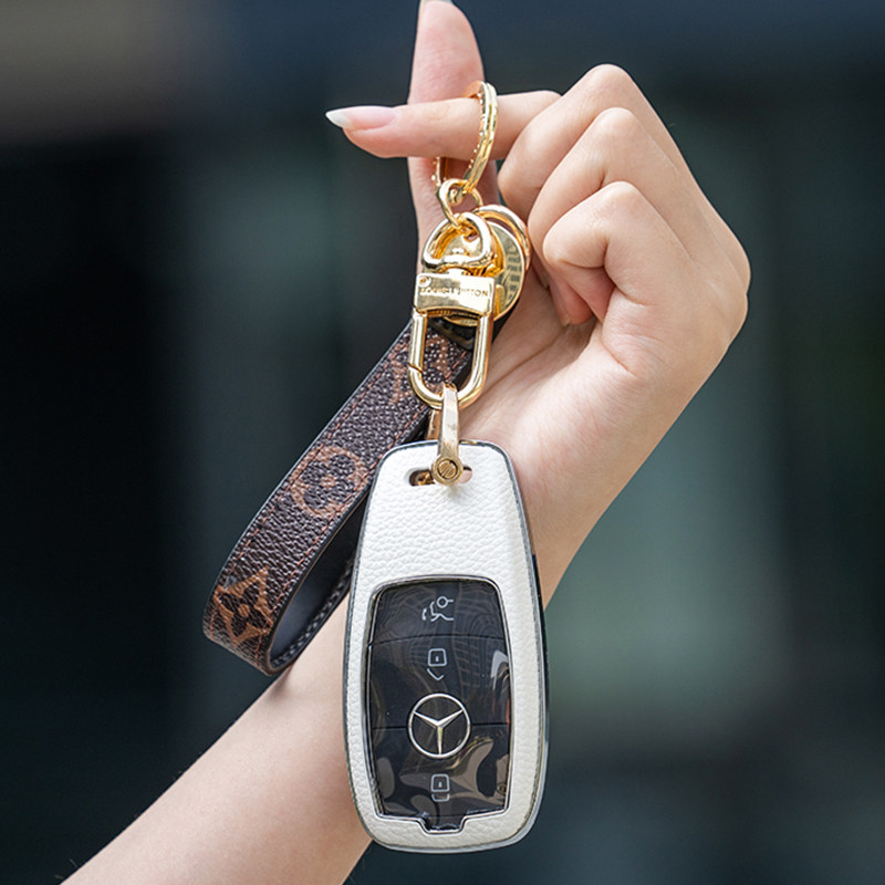 Mercedes-Benz key cover S E-class A200L leather C200 C260L E300L shell GLC buckle GLA B GLE high-end